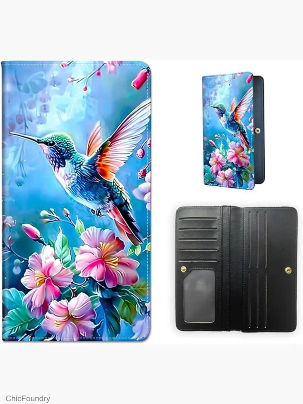 RFID Blocking Bifold Wallet with Snap Closure, Slim Credit Card Holder